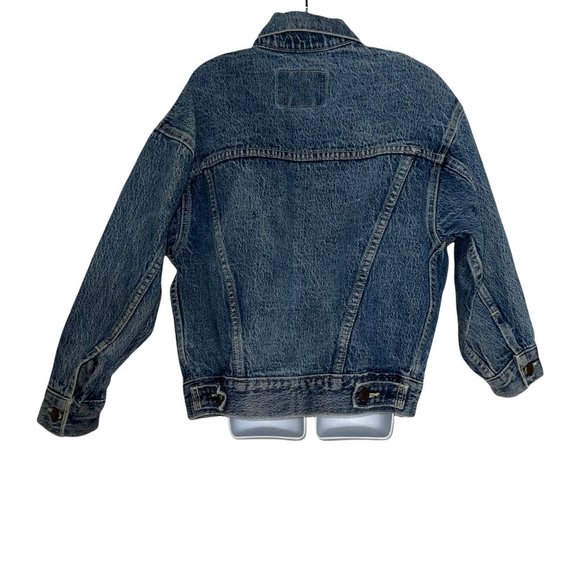Levi's Vintage 1980's Orange Tab Medium Wash Denim Trucker Jacket Boy's Small - Picture 6 of 8